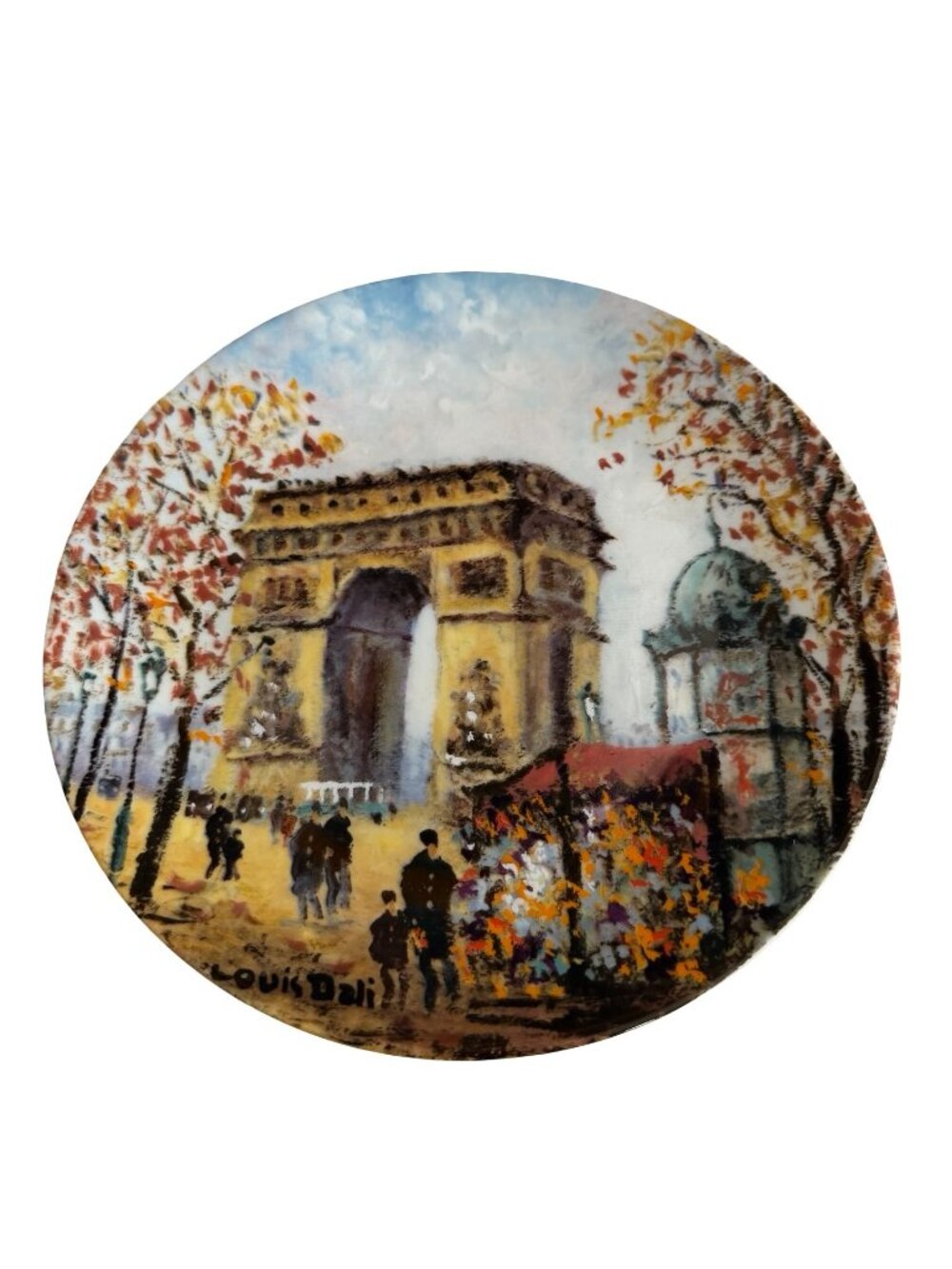 Limoges France Arc de Triomphe Collector Plate Louis Dali Limited Edition Paris